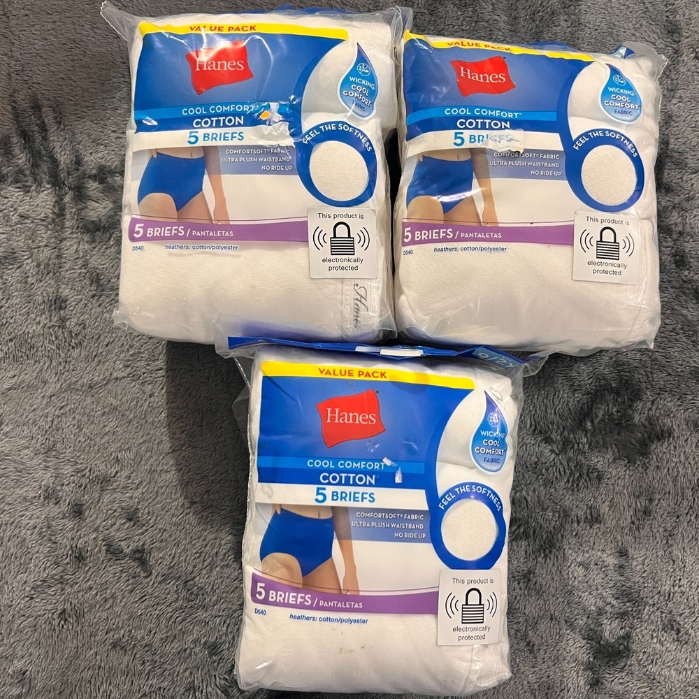 Hanes 15-Pairs Cool Comfort Cotton Tagless Wicking No Ride Up Woman's Size 9/2XL